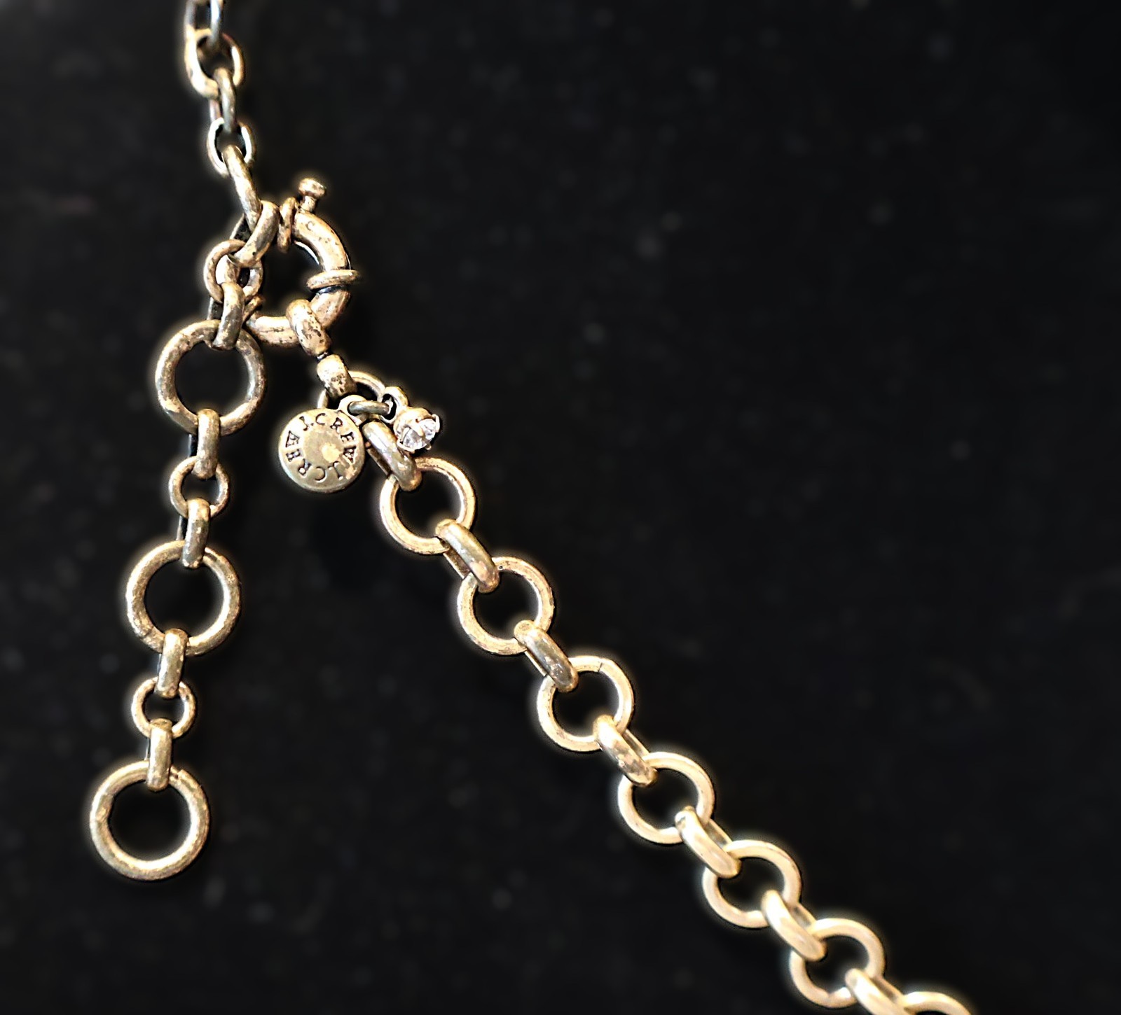 J Crew Necklace Oval Gemstones Multicolor Gold Tone 16 – 18″ N454
