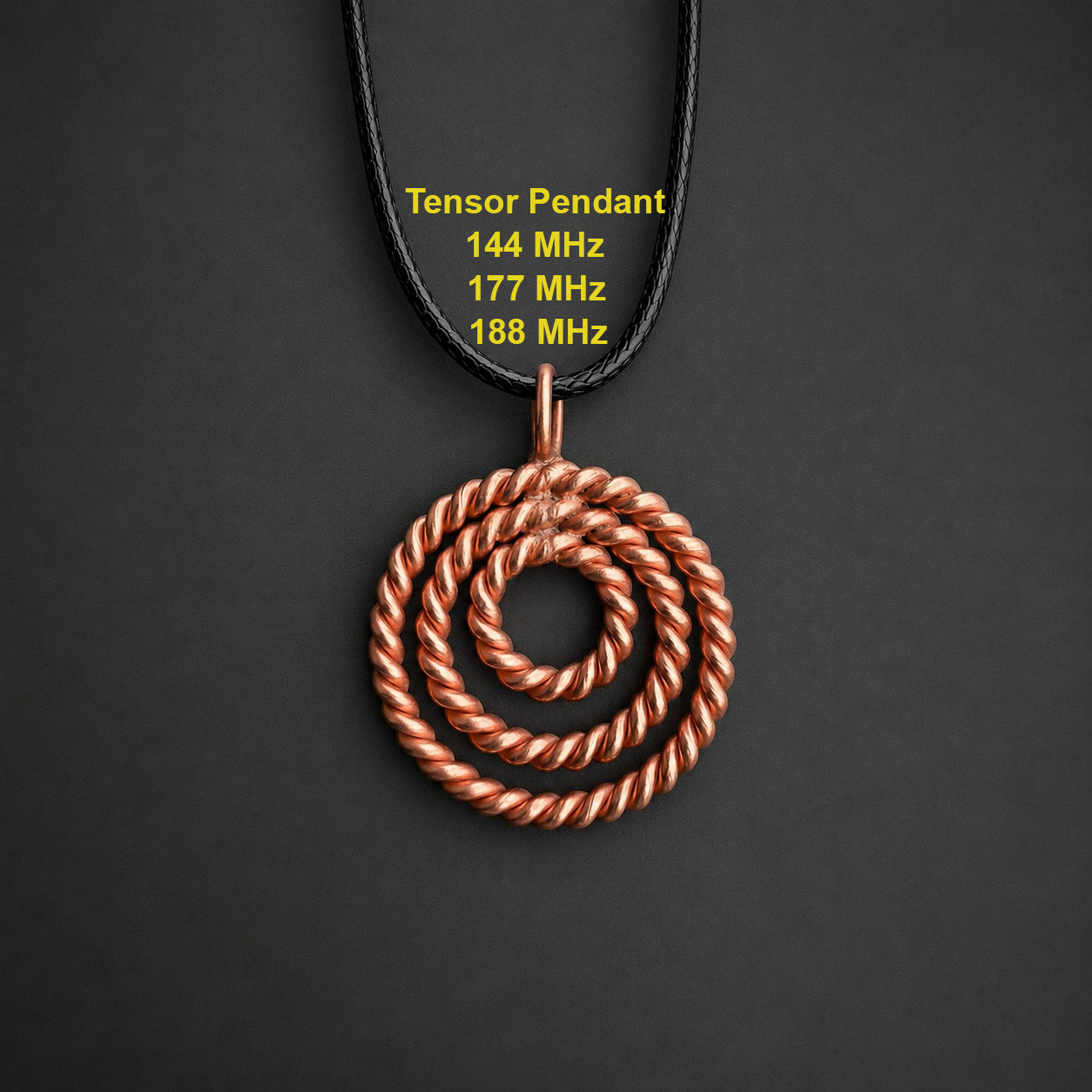 Tensor Pendant – Sacred Geometry Design (144 / 177 / 188 MHz), tensor ring