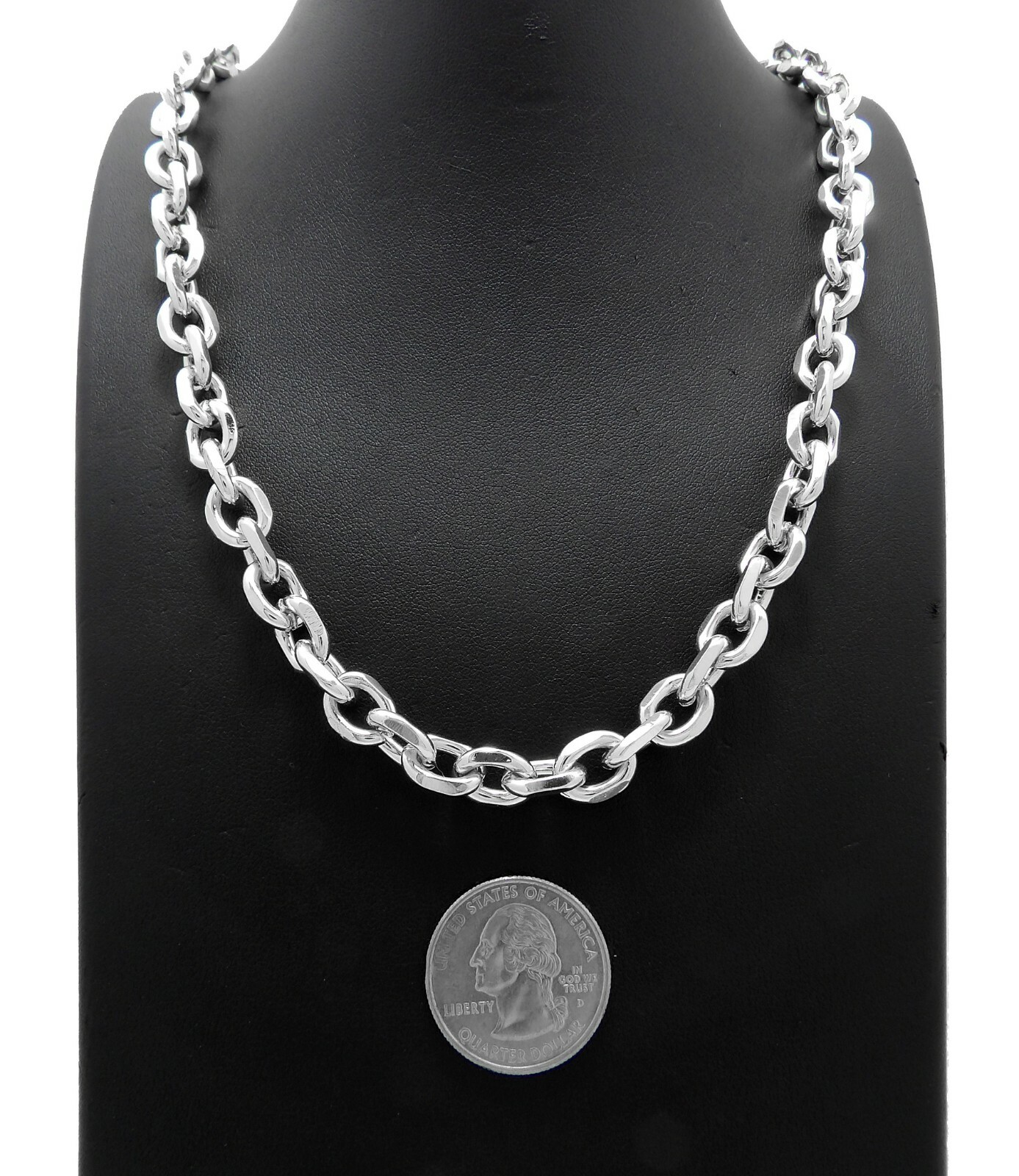 Unisex 9mm, 12mm 18″, 20″, 24″ Link Chain Hip Hop Fashion Necklace XC566,567