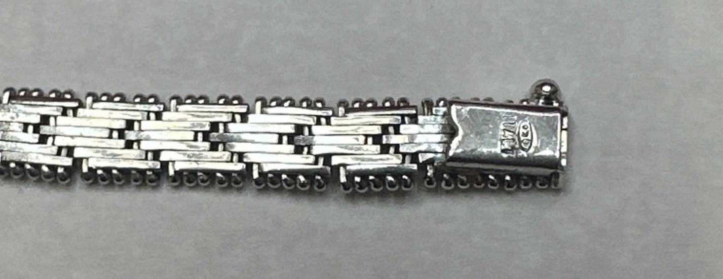Vintage 925 Sterling Silver Flat Herringbone Necklace