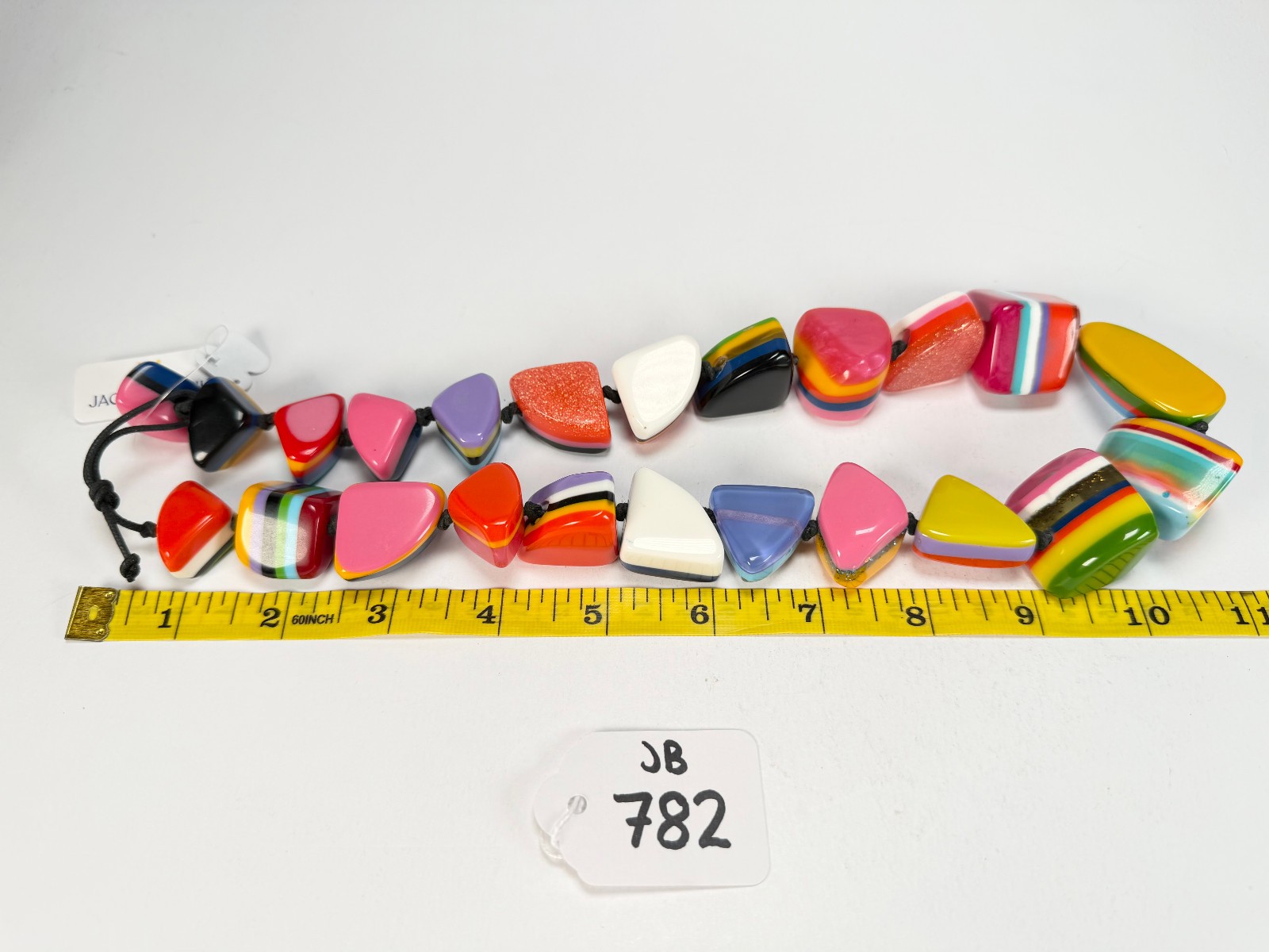 Jackie Brazil “Natural” Pop Art Large Stones 55cm Resin Necklace ( N0378 )