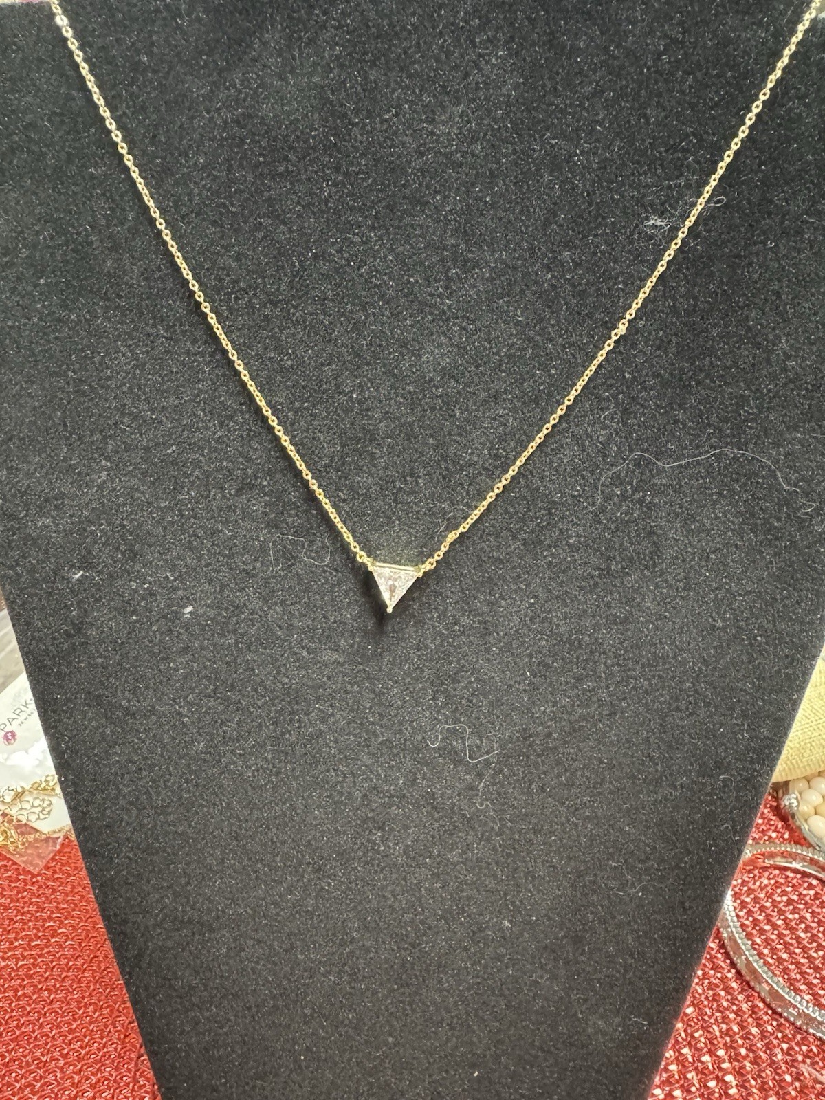 Park Lane Gold Trillion CZ Pendant Necklace Retail $72