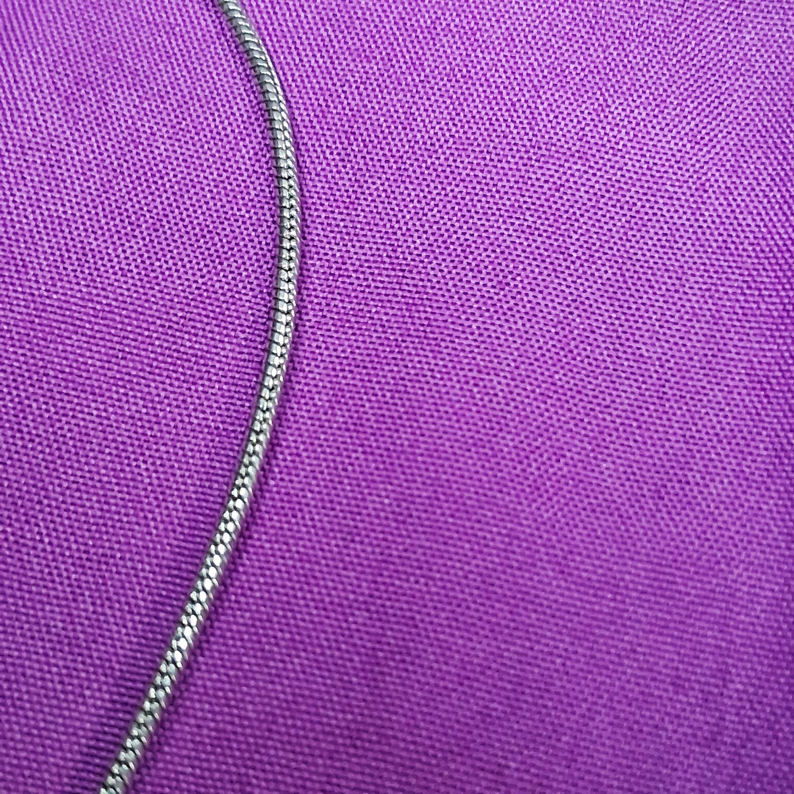 Polished Stainless Steel Textured Ring Hoop Pendant Snake Chain Necklace