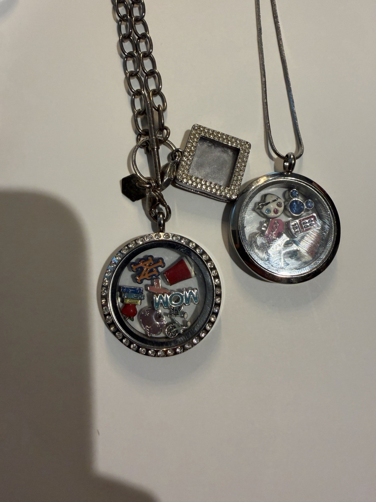 Origami owl LOT Of Necklaces, Charms, Bracelet , Holders Silver