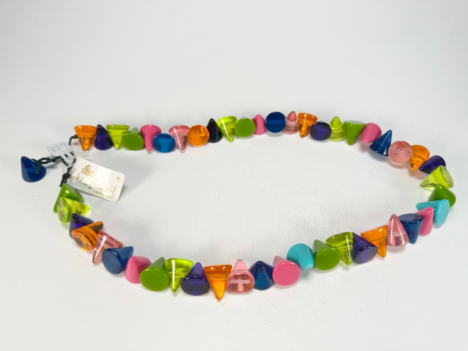 Jackie Brazil “Corina” Transparent Paris Mix Small Cones 55cm Necklace ( N0058 )