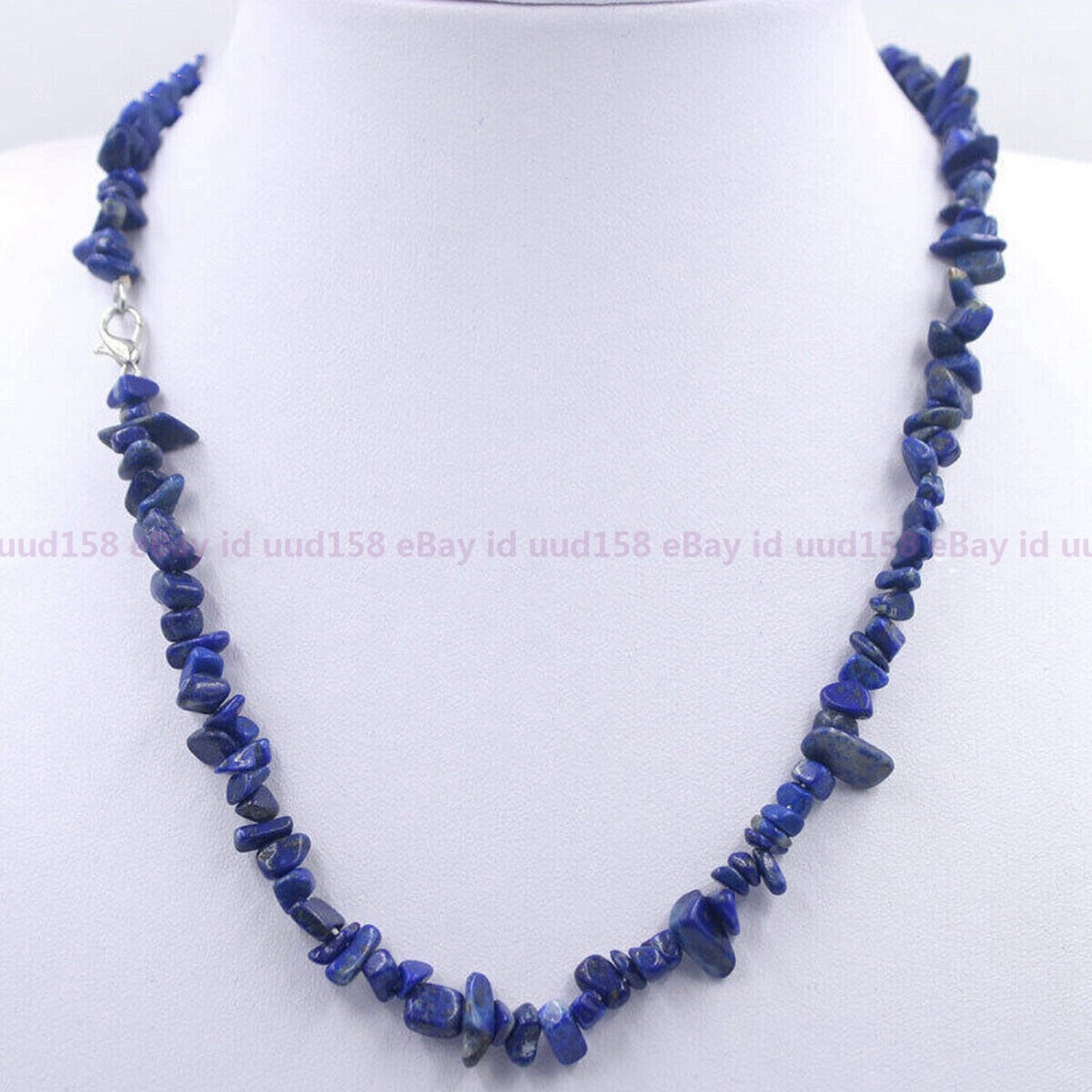 Natural Multiple Gemstone Gravel beads White Gold Clasp Necklace 14-36″ AAA
