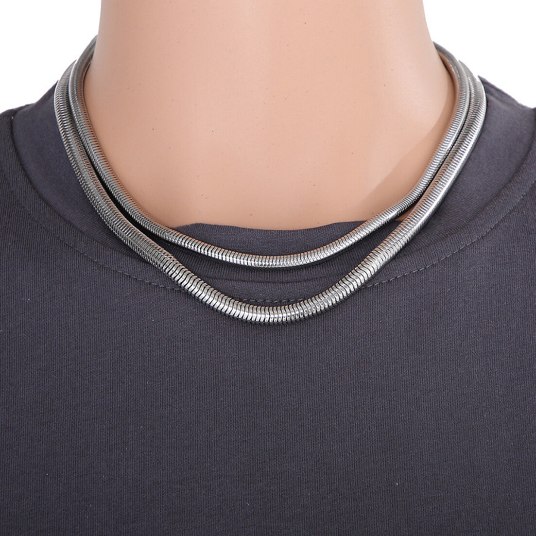2.5-6mm Hot 316L Stainless Steel Men Women Round Snake Chain Necklace 20″22″24″