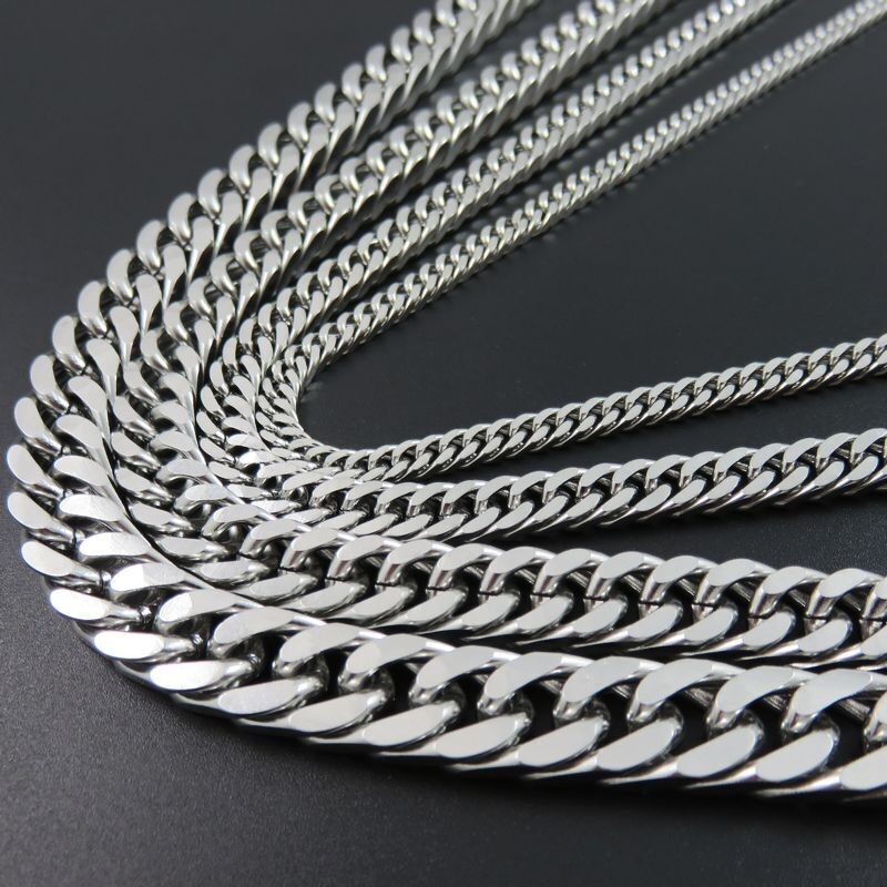 3/5/7/9/11.5mm Men Women Stainless Steel Curb Braided Cuban Chain Diamond Cut