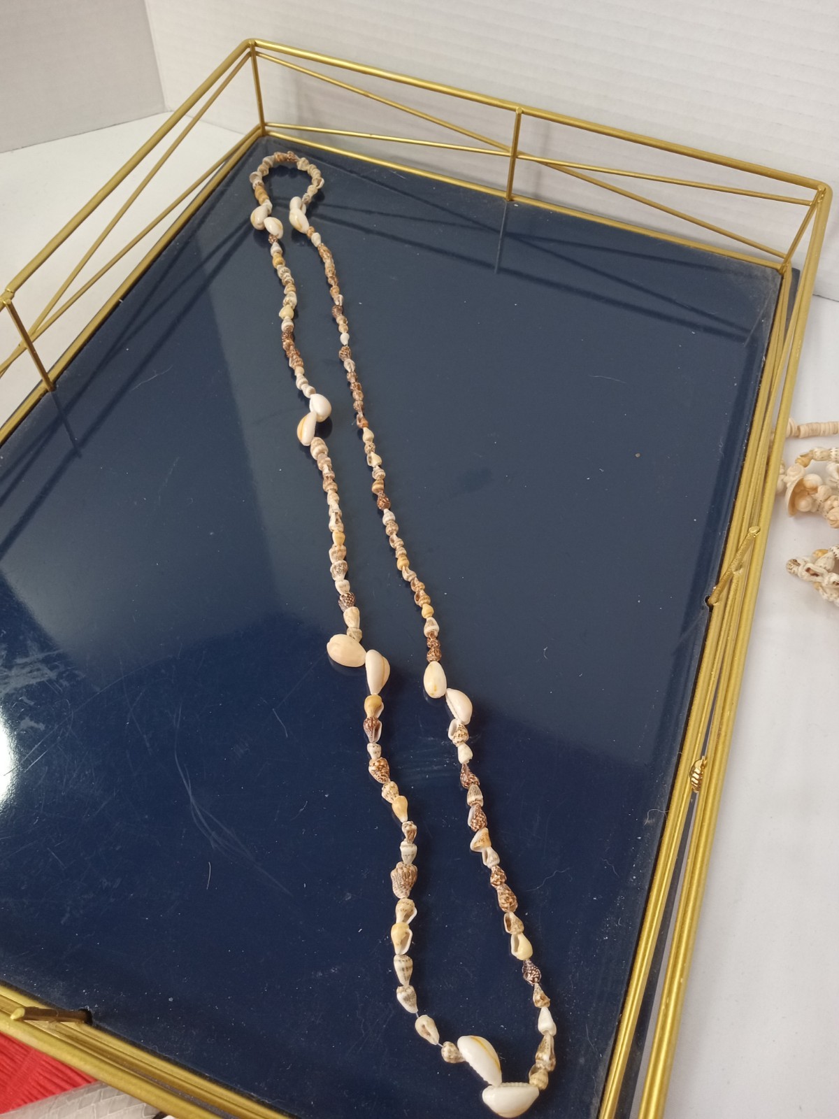 5-piece Lot Shell Necklaces Featuring Cowrie Shell and Puka Shells