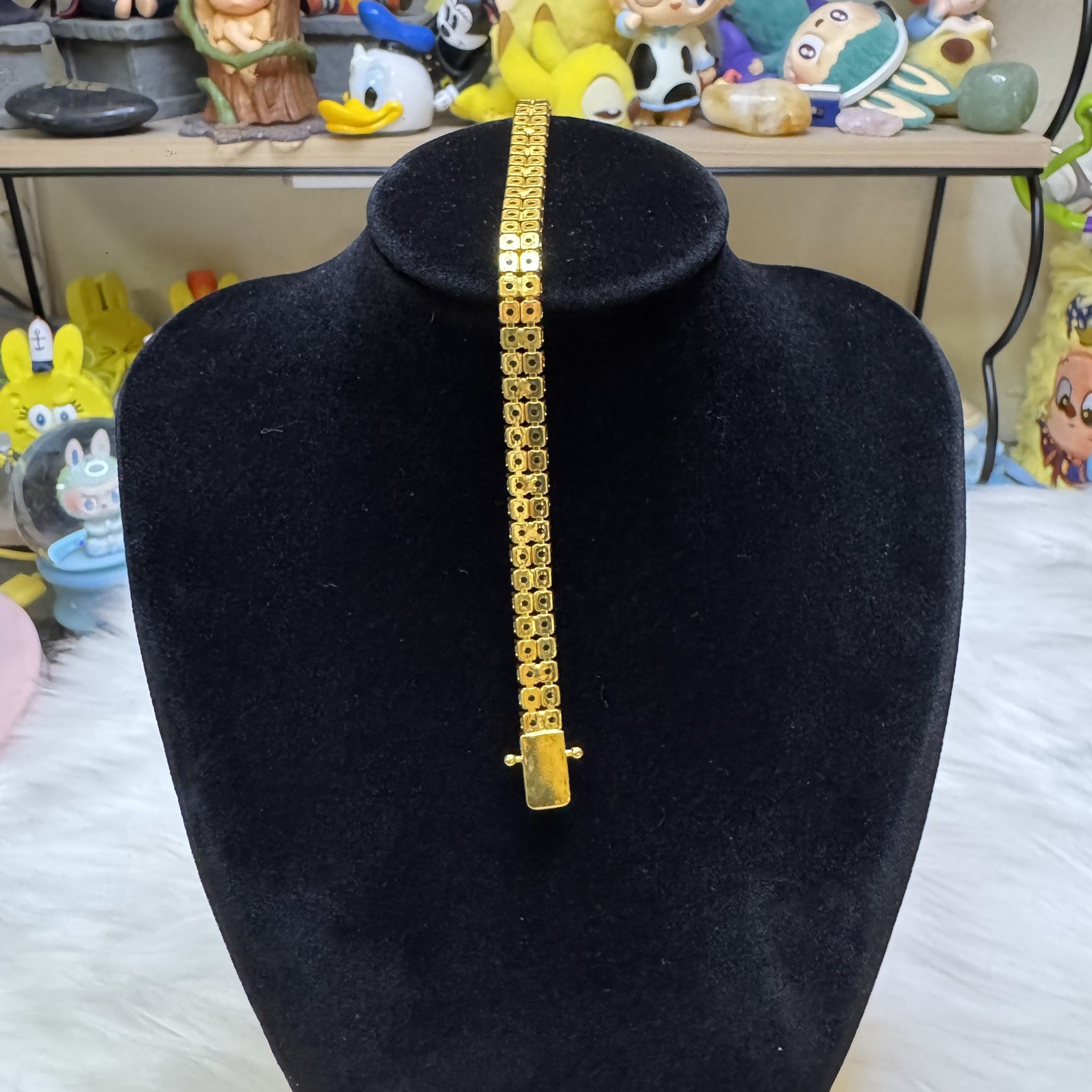 Tennis Double Bracelet 14K Yellow Gold Filled, VVS Cz, 7inch, 6mm
