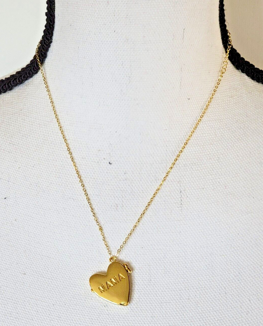 Adornia Engraved MAMA Heart Locket 14K gold Plated Adjustable 16″-18″ MSRP $136