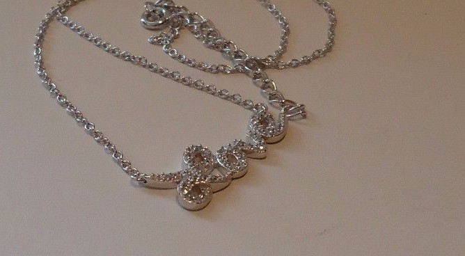 WORD LOVE NECKLACE PENDANT 1 CT LAB CREATED DIAMONDS 925 STERLING SILVER