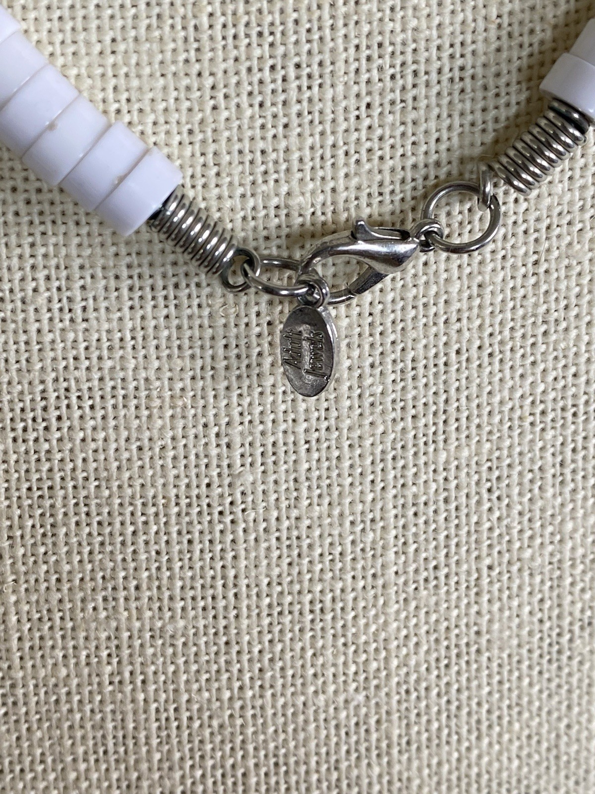 Adult Jewels Tiger Shark Tooth Necklace White Silver Beaded Chain Unisex 22”