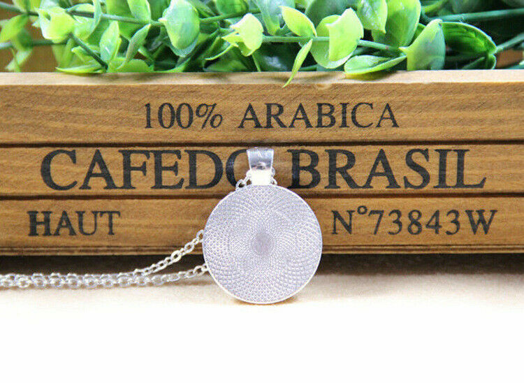 New! Celtic Photo Cabochon Glass Tibet Silver Chain Pendant Necklace
