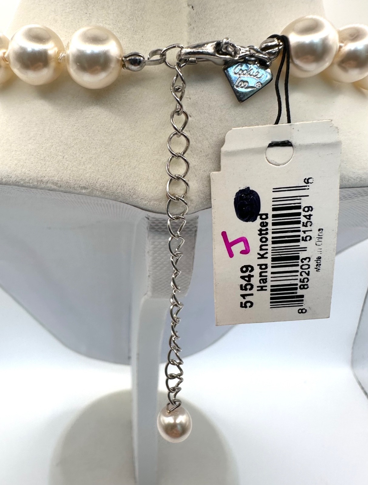 🤍 Classic Elegance! Cookie Lee Hand-Knotted Pearl Necklace NWT Bridal Wedding