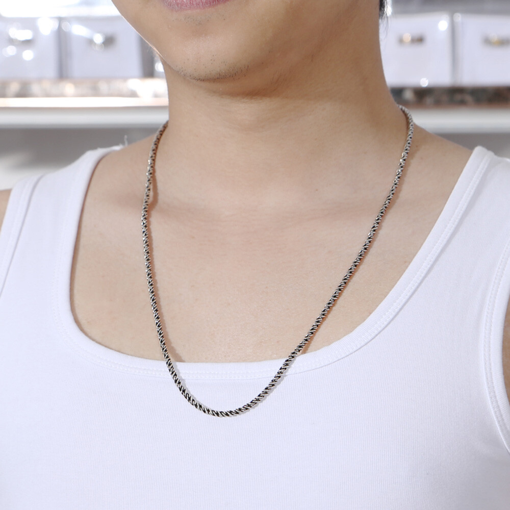 Real 925 Sterling Silver Necklace Rope Link Chain 1mm 1.5mm 2mm 3mm 15.7″- 23.6″