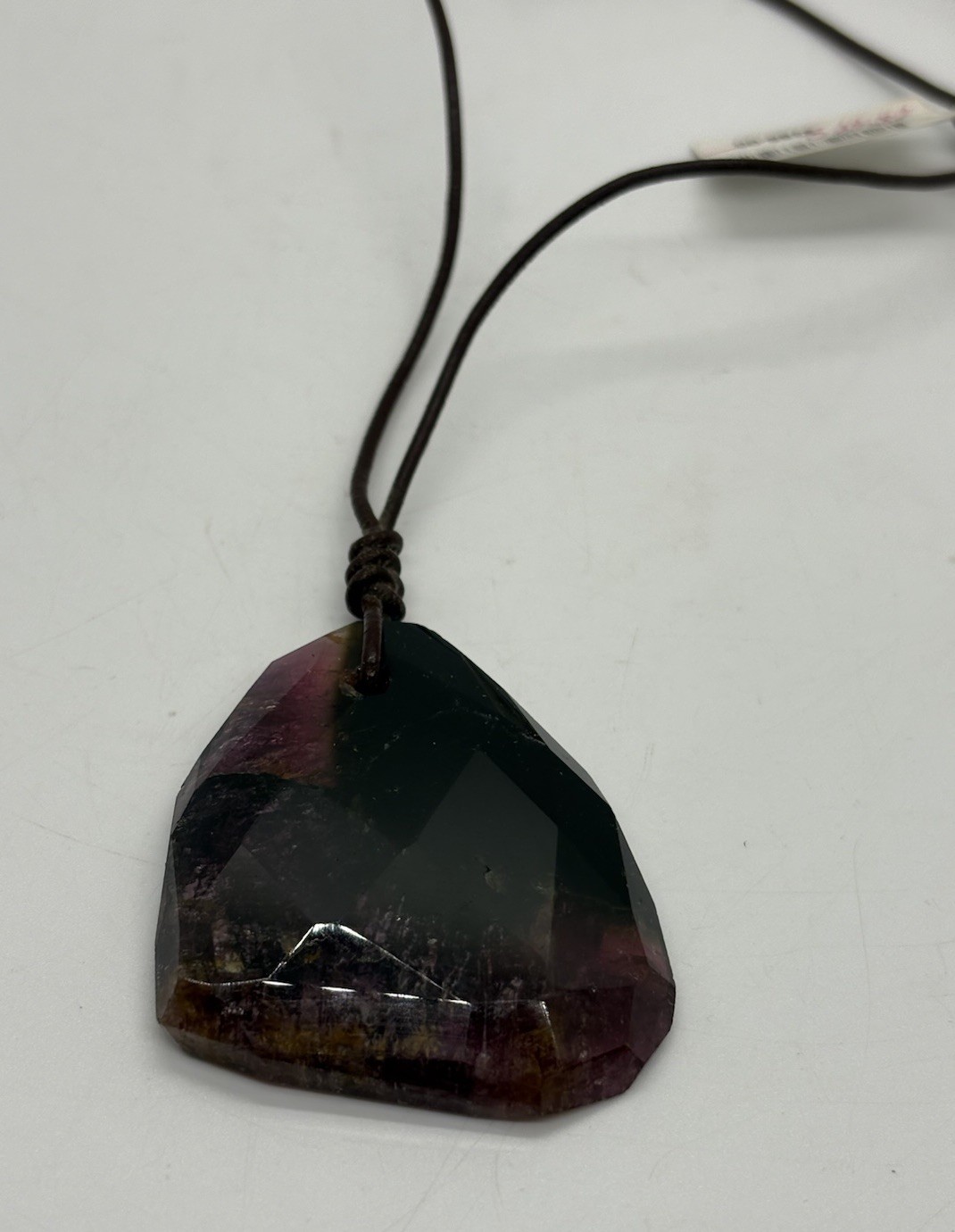 Chan Luu Necklace Natural Bi-Color Tourmaline Pendant Artisan Signed Jewelry NWT