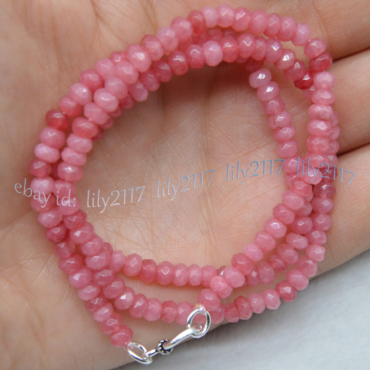 Multicolor 2x4mm Faceted Assorted Gemstones Jade Rondelle Beads Necklace 16-36”