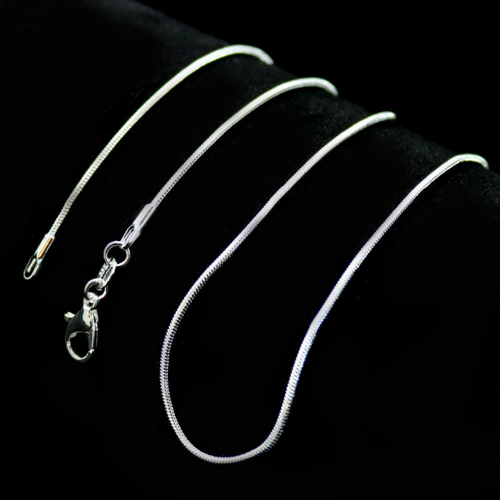 925 STERLING SILVER 20″ SNAKE CHAIN NECKLACE WOMEN MEN FEMALE MALE FREE BOX