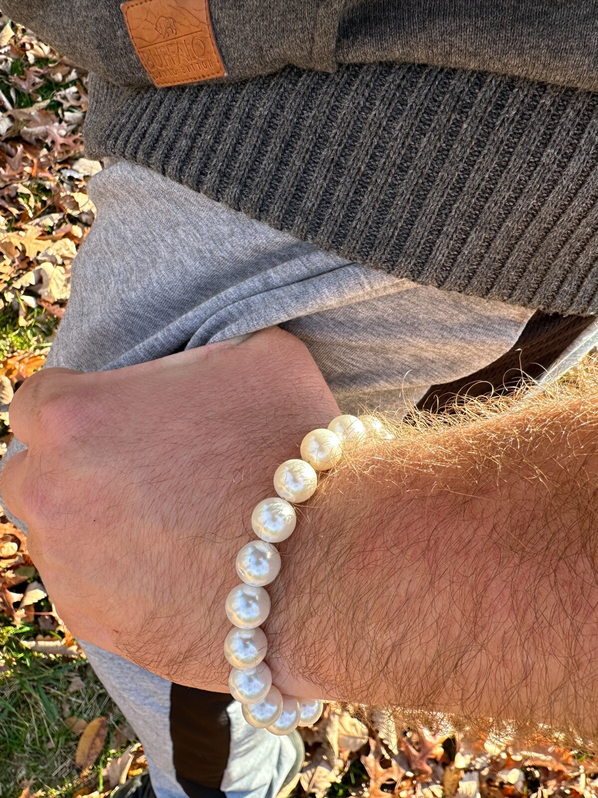 Cultured Pearl Bracelet W. Real 925 Silver Clasp For Men Women 4-10mm All Length