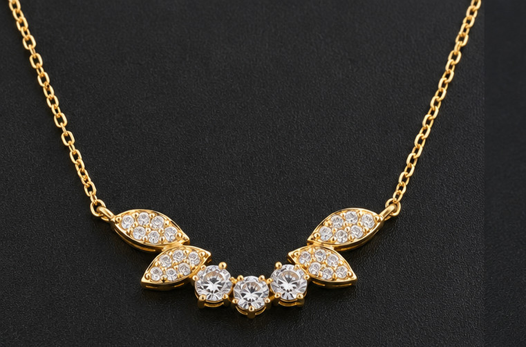 1.20Ct Round Cut Simulated Diamond Women’s Amulet Pendant 14K Yellow Gold Plated