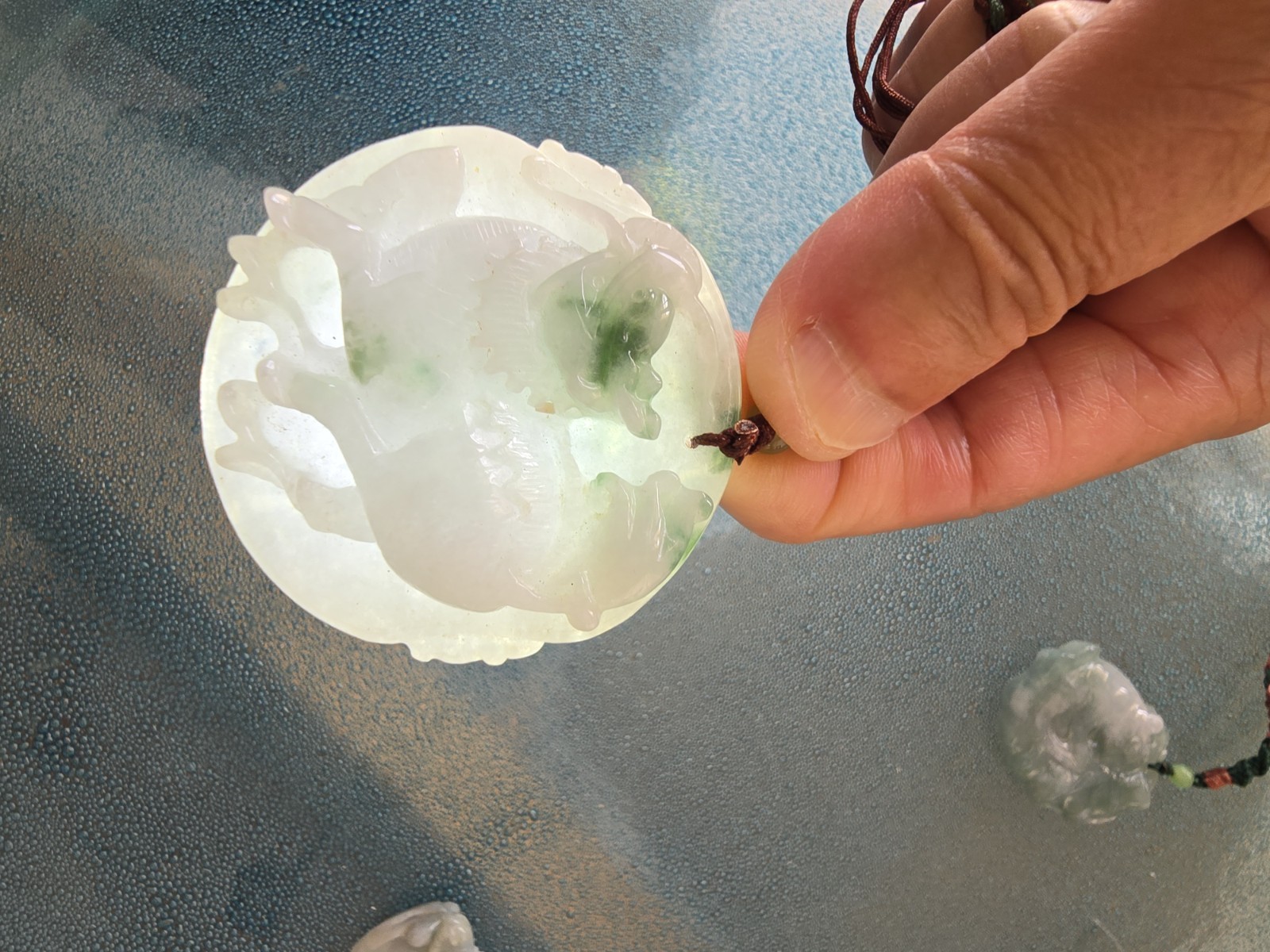 Natural A grade Carve jade Jadeite Pendant Chinese Kylin, Qilin or Kirin (麒麟)