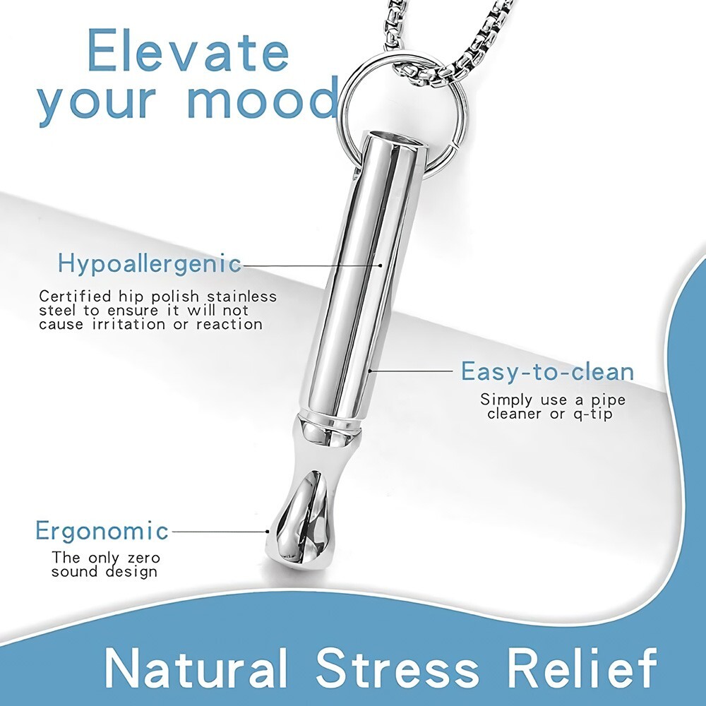 Mindfulness Breathing Necklace Stress Relief Pendant Anxiety Breathe Women Men