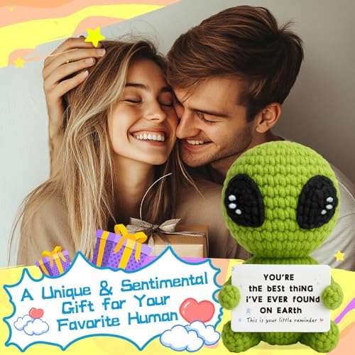 Gifts for Him Her Boyfriend Girlfriend Men Women Crochet Alien for My Love