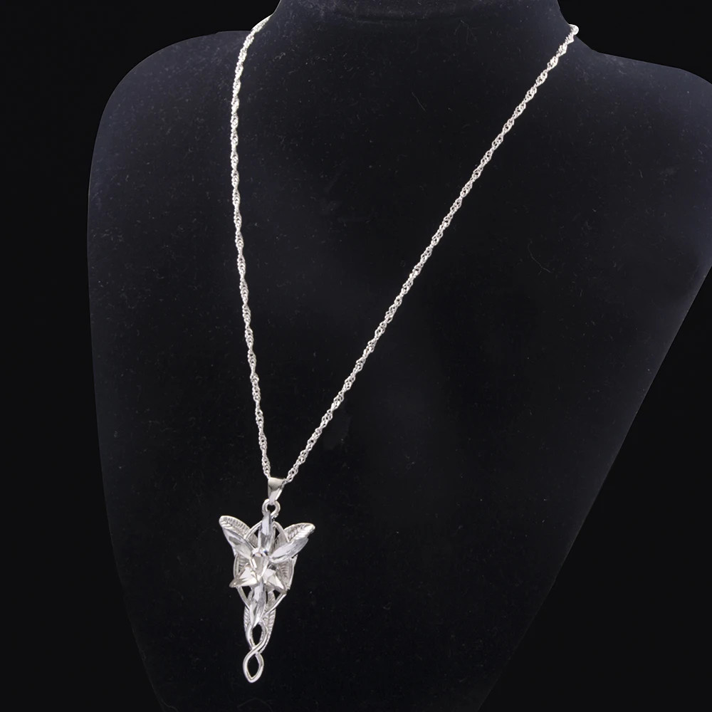Movie the Lord Arwen Evenstar Necklace Elf Princess Arwen Twilight Star Crystal