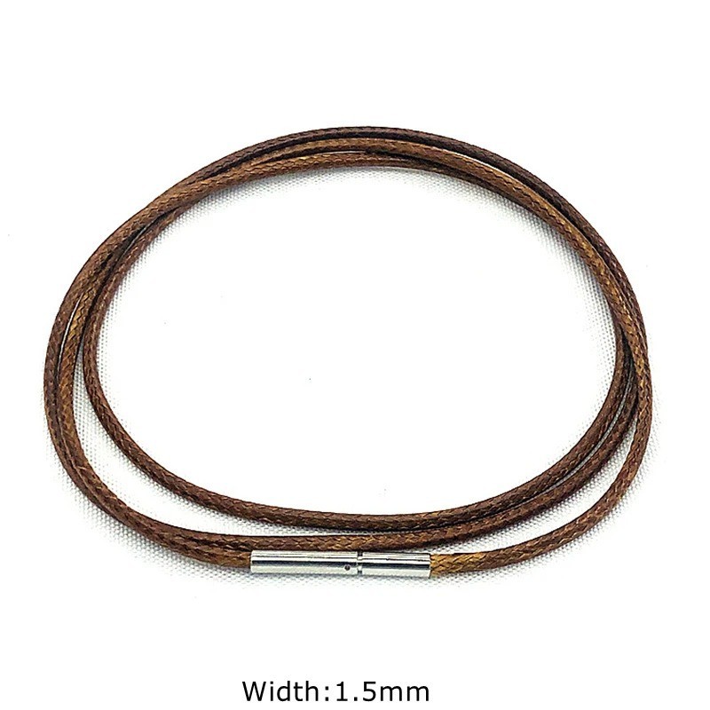 Leather Cord Necklace Black Brown (1 to 3mm) Bayonet Clasp Surfer Choker Unisex