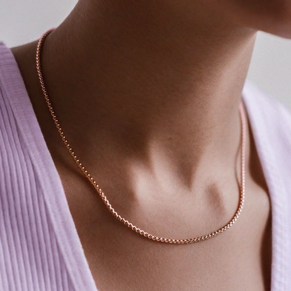BOX CHAIN ROSE GOLD 2.5MM 20in