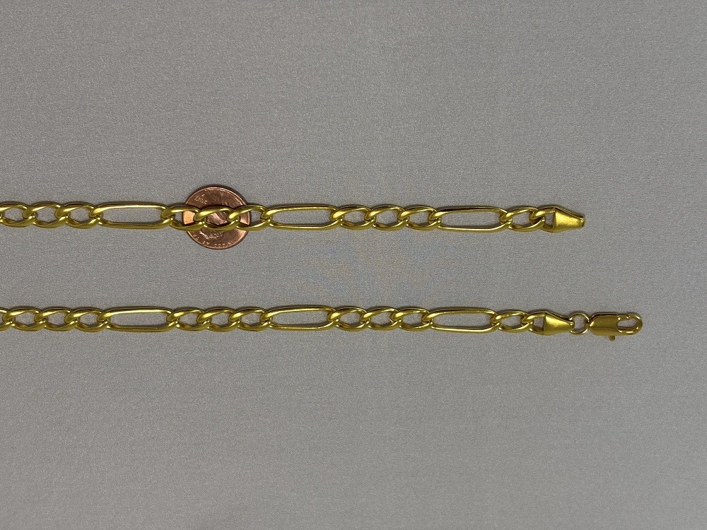 Pure 18K Gold Men and Womens Buckle 7mm 20in Fashion Necklace with Box