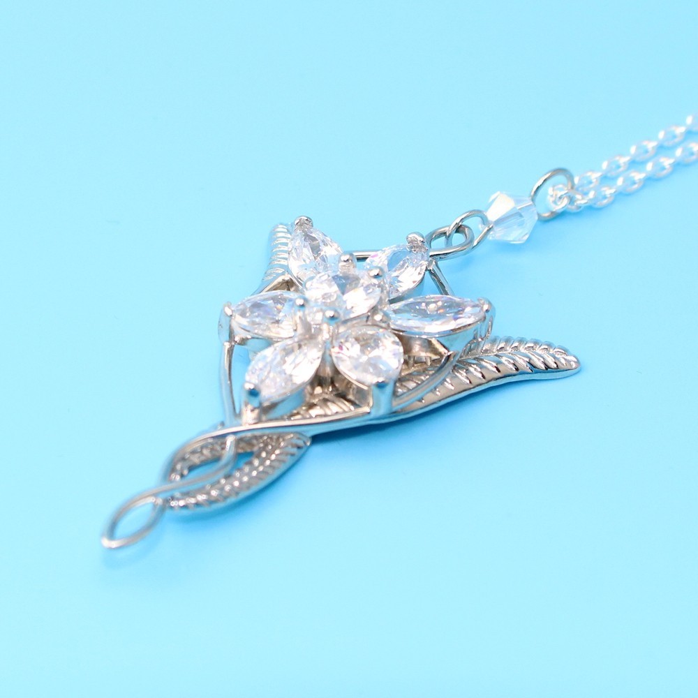 Lord of The Rings Evenstar Pendant of Arwen Necklace 925 Silver With Gift Box