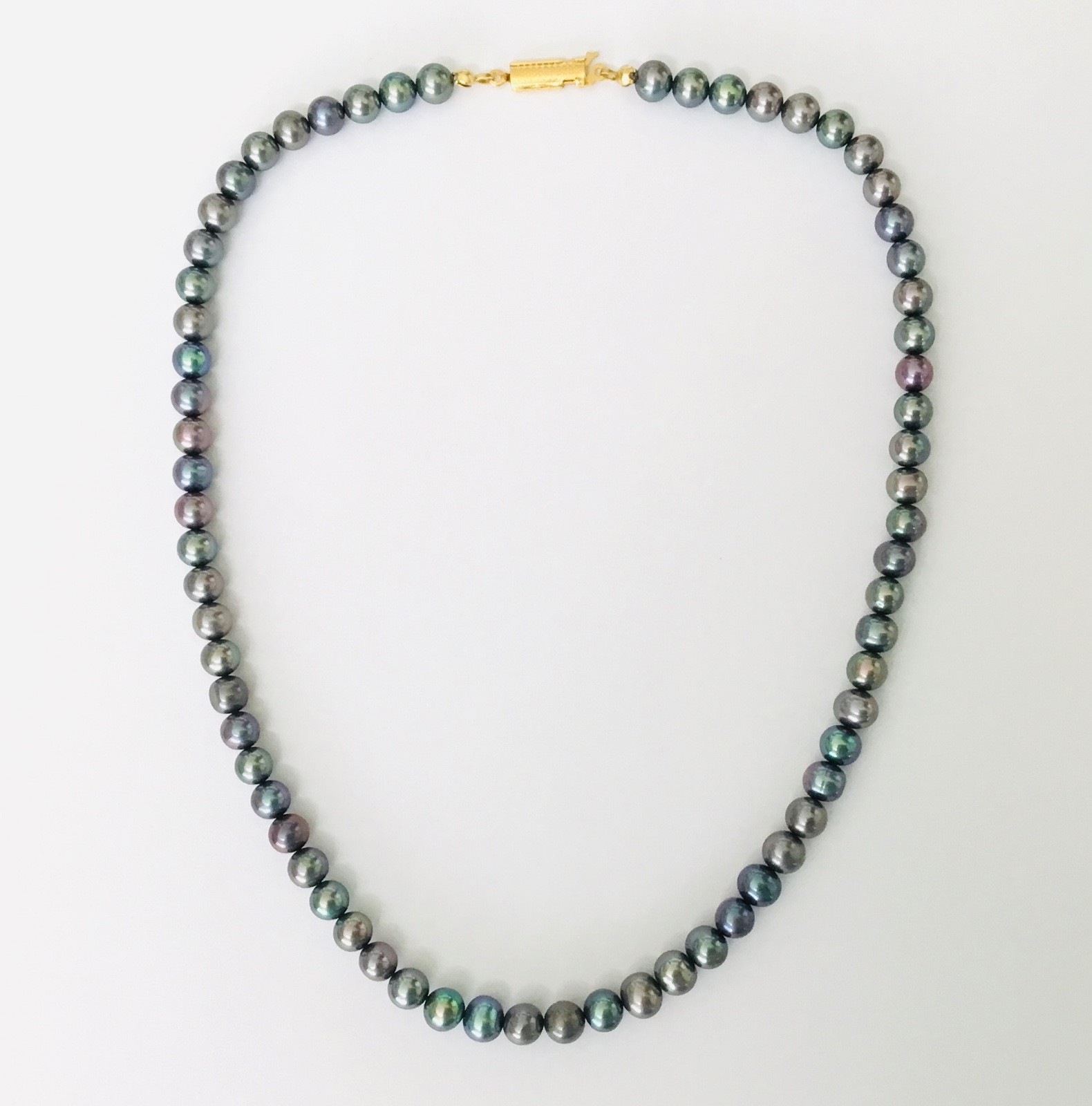 Classic Black Cultured Pearl 17” Long Necklaces NEW