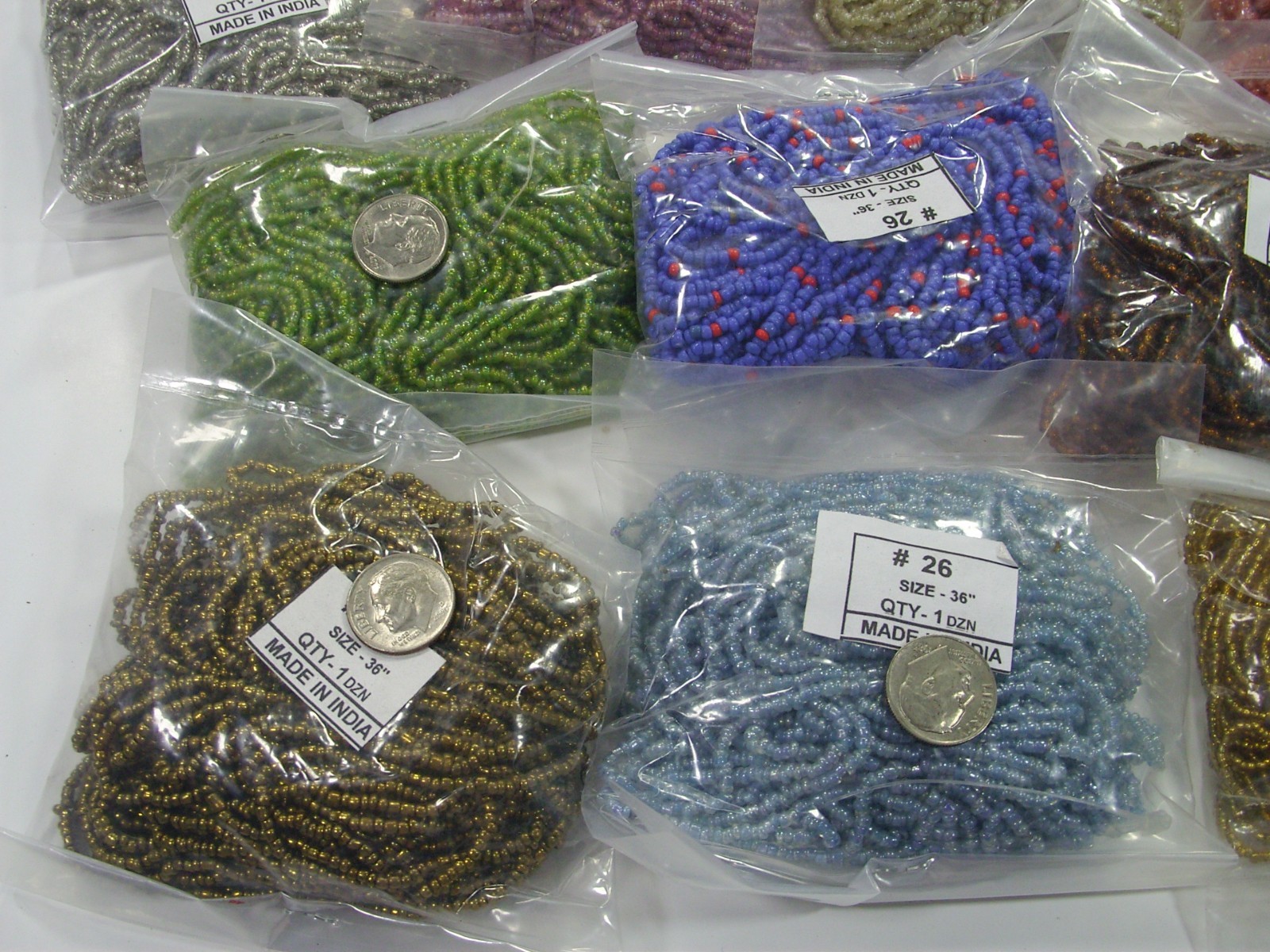 100 Strands 36″ Glass Seed Bead Necklaces Wholesale Bulk Lot Clearance (NP-43C)