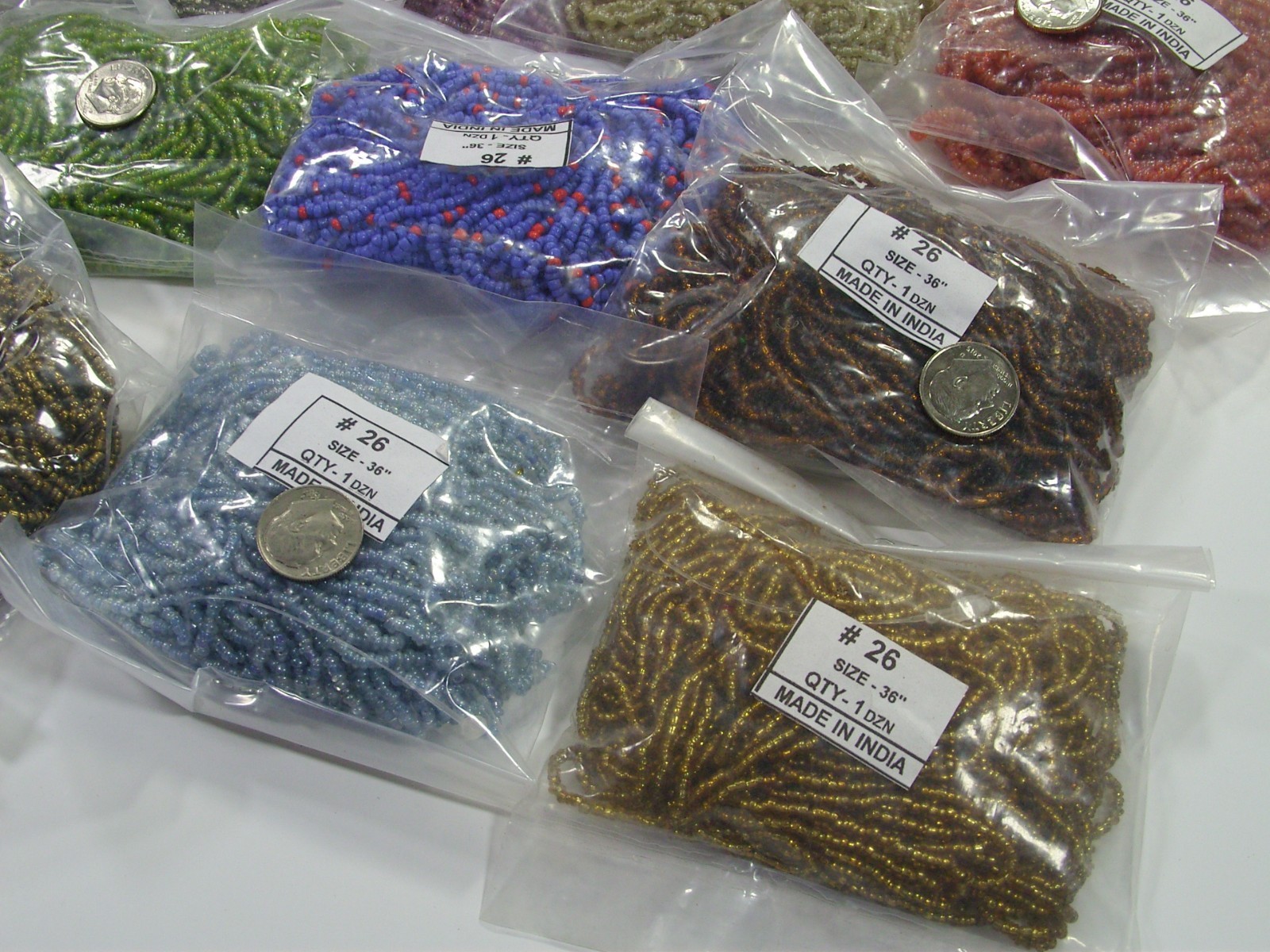 100 Strands 36″ Glass Seed Bead Necklaces Wholesale Bulk Lot Clearance (NP-43C)