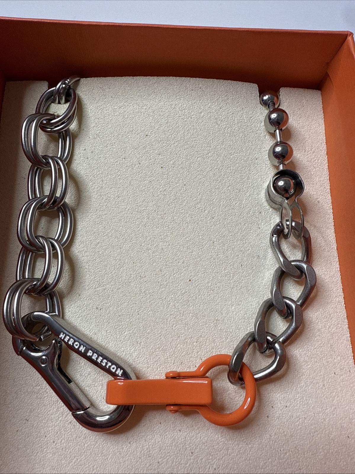 Heron Preston Multi Chain Necklace NIB Made In Italy One Size Brass Iron Choker