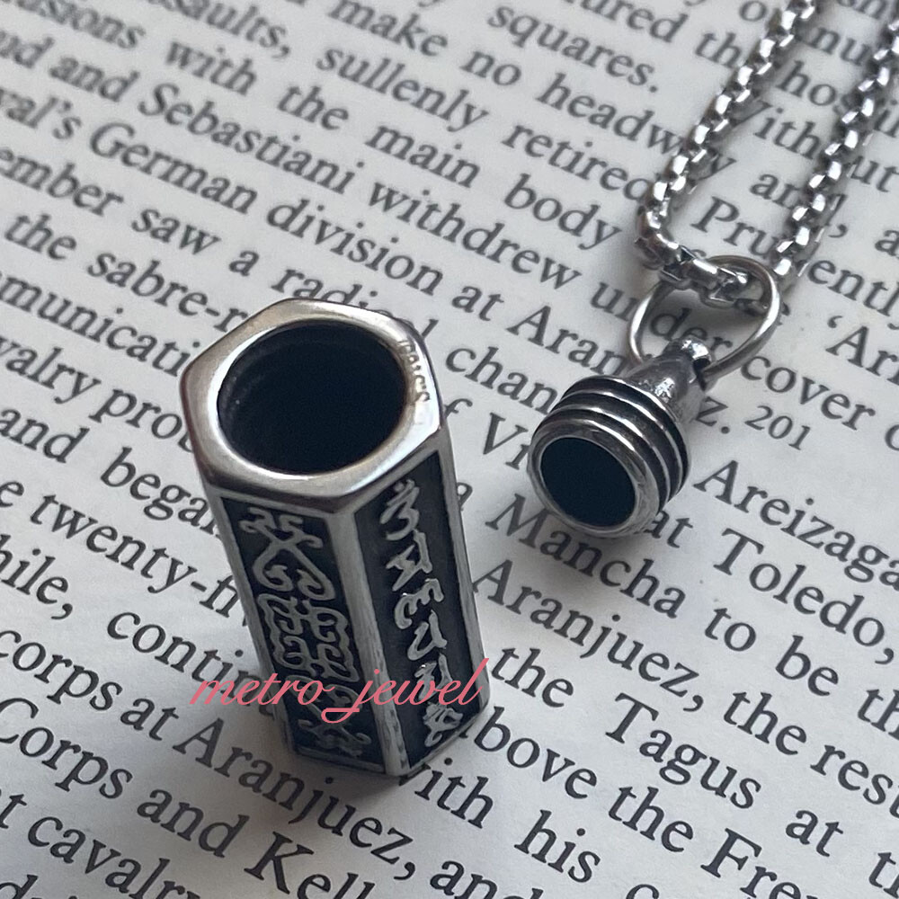 Tibet Tibetan Buddhist Urn Pendant Necklace For Adult Human Ashes Memorial Men