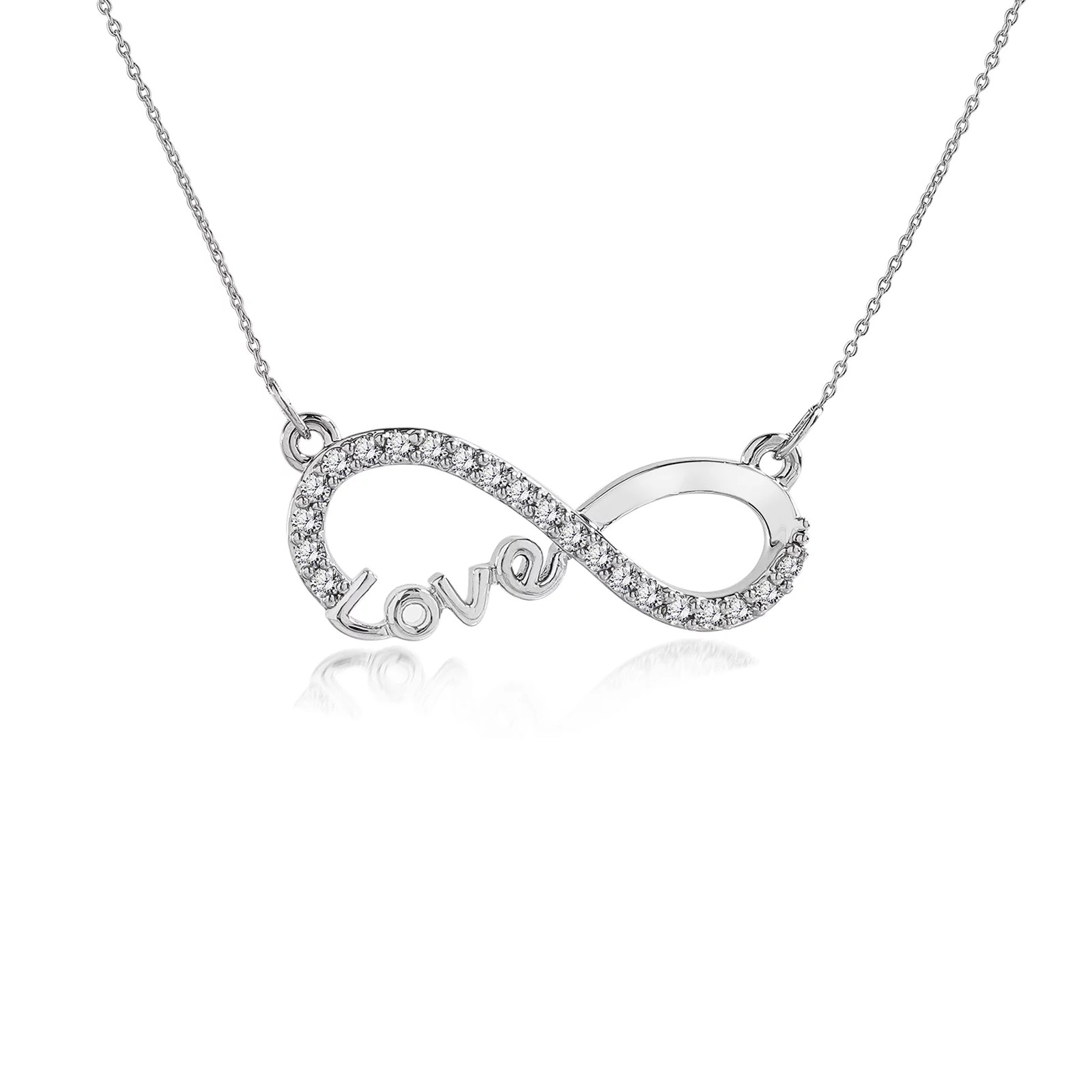 Infinity Love Pendant Necklace – Meaningful Jewelry for Her – Anniversary Gift i