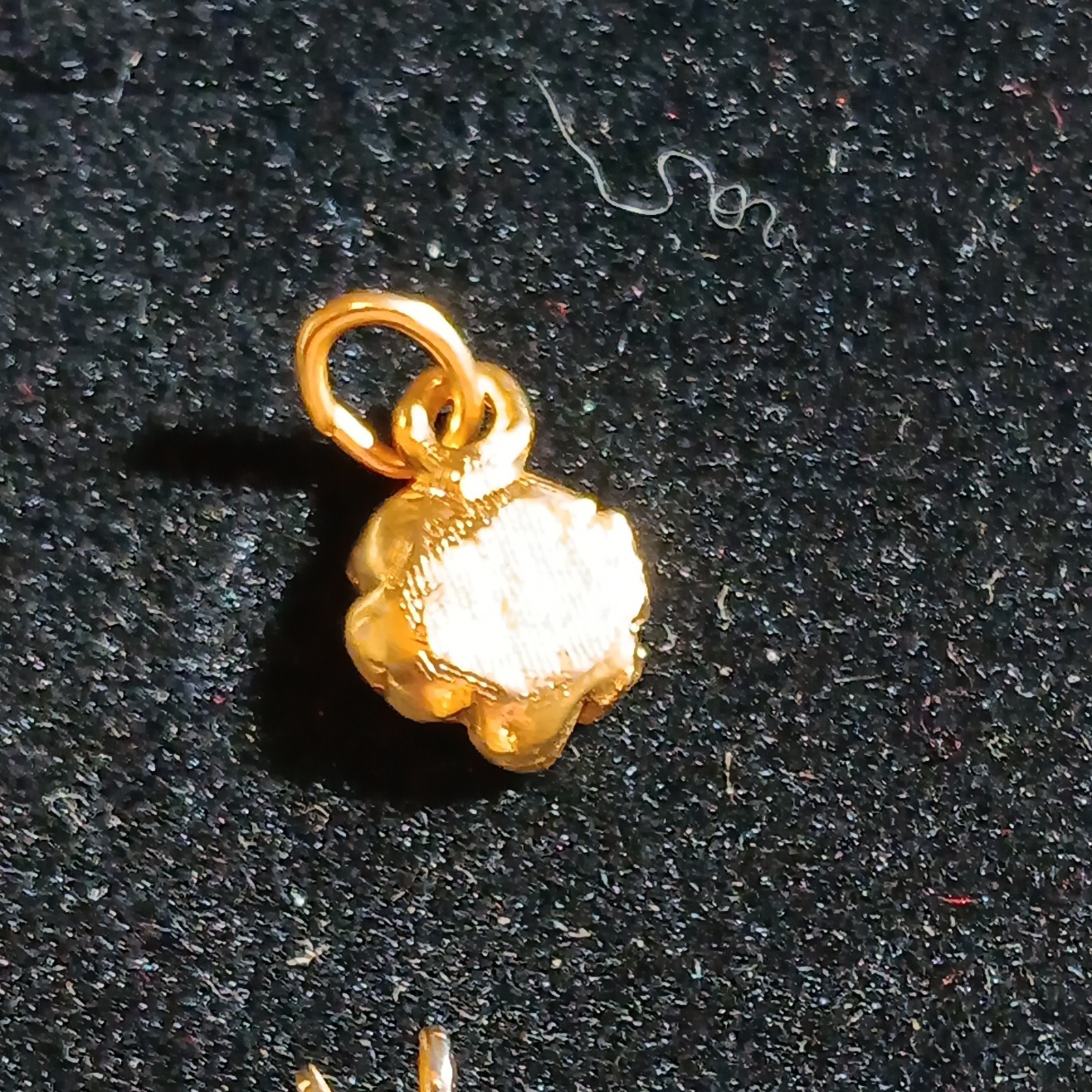 Untested Charm Pendant Lot of 4 Rose Flower Charms Blue & Clear Stone