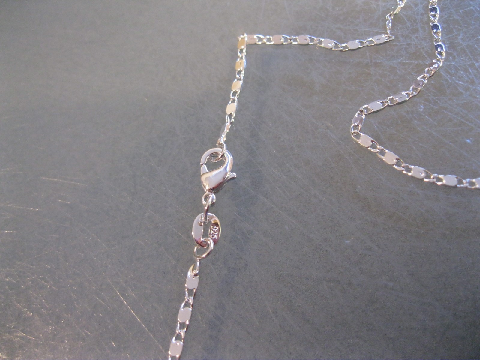 2MM 925 Sterling Silver Fancy Flat Chain Necklace 26″