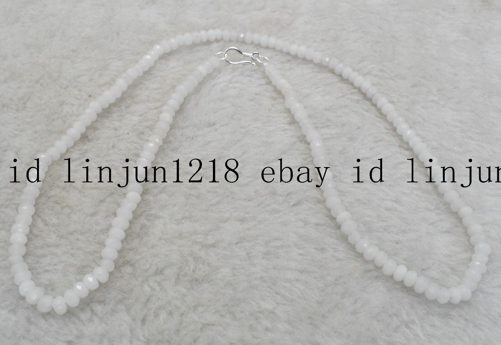 Fine 2x4mm Aquamarine Faceted Rondelle Gems Beads Necklace 18 in