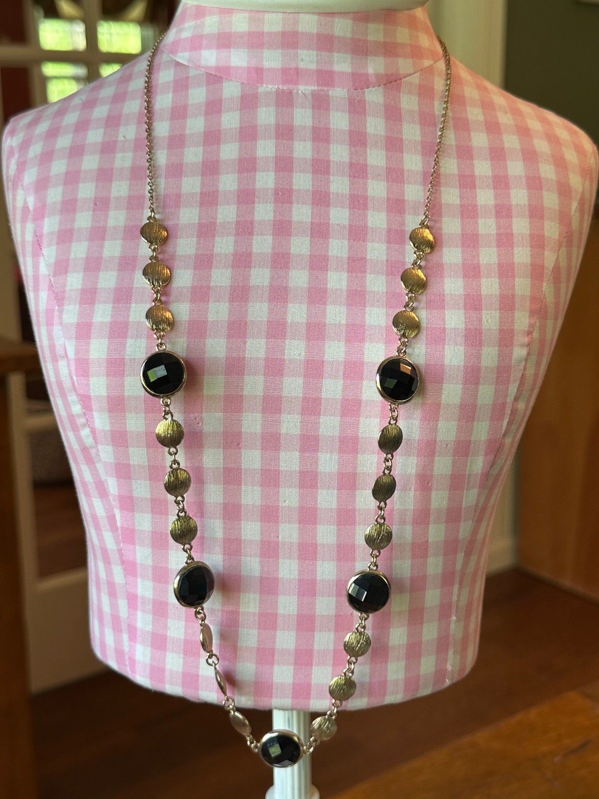 32 inch Black And Gold Necklace Combo