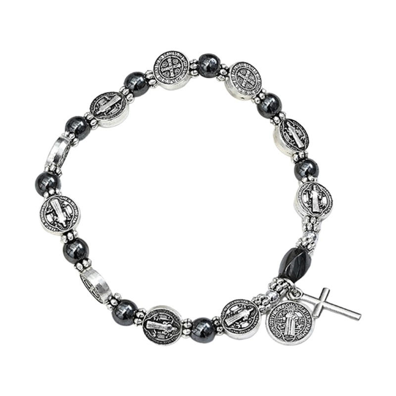 Simple Christian Crosses Bracelet Fashion Accessory Prayer Beads Unisex Adults