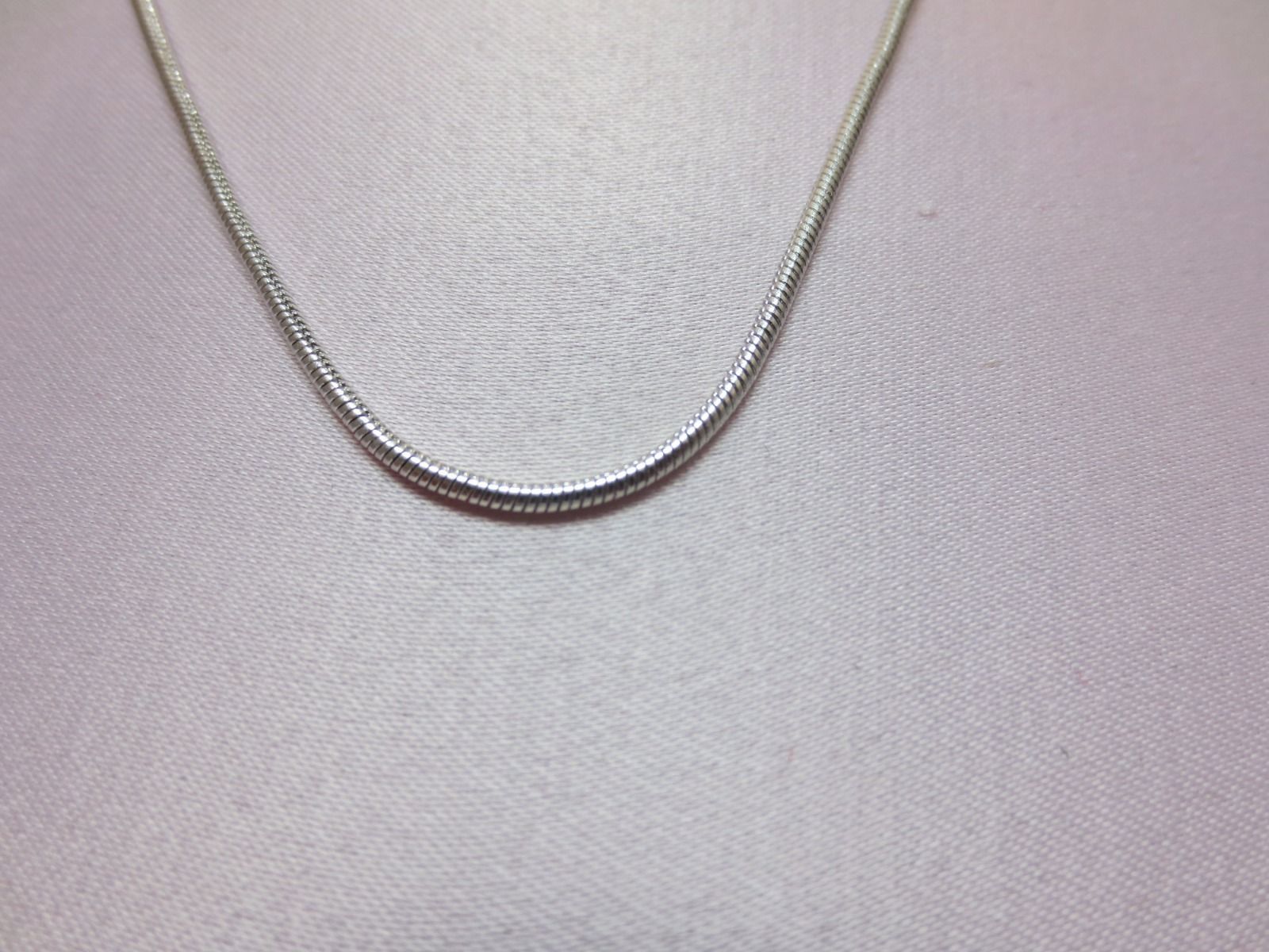 7-30″ 14 KT WHITE GOLD PLATED DESIGNER 1.6 MM SNAKE CHAIN NECKLACE-USA SELLER