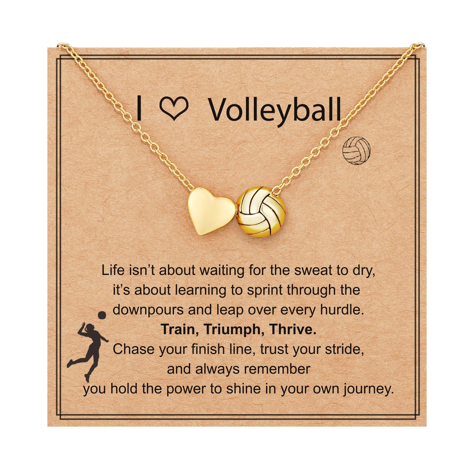 Volleyball Necklace Gifts for Girls & Teens – Sports Jewelry for Ages 8-14