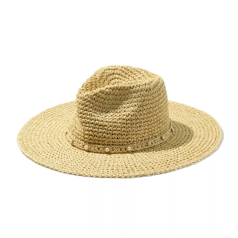 Kendra Scott Solana Pearl Band Hat – Natural