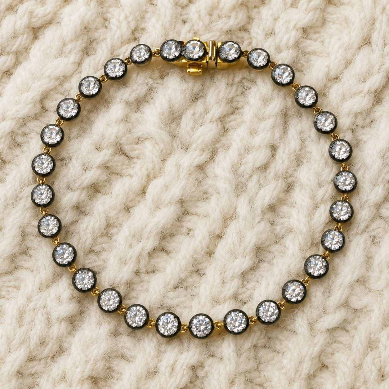 Round CZ Necklace Brass Metal Fashion Jewelry for gift