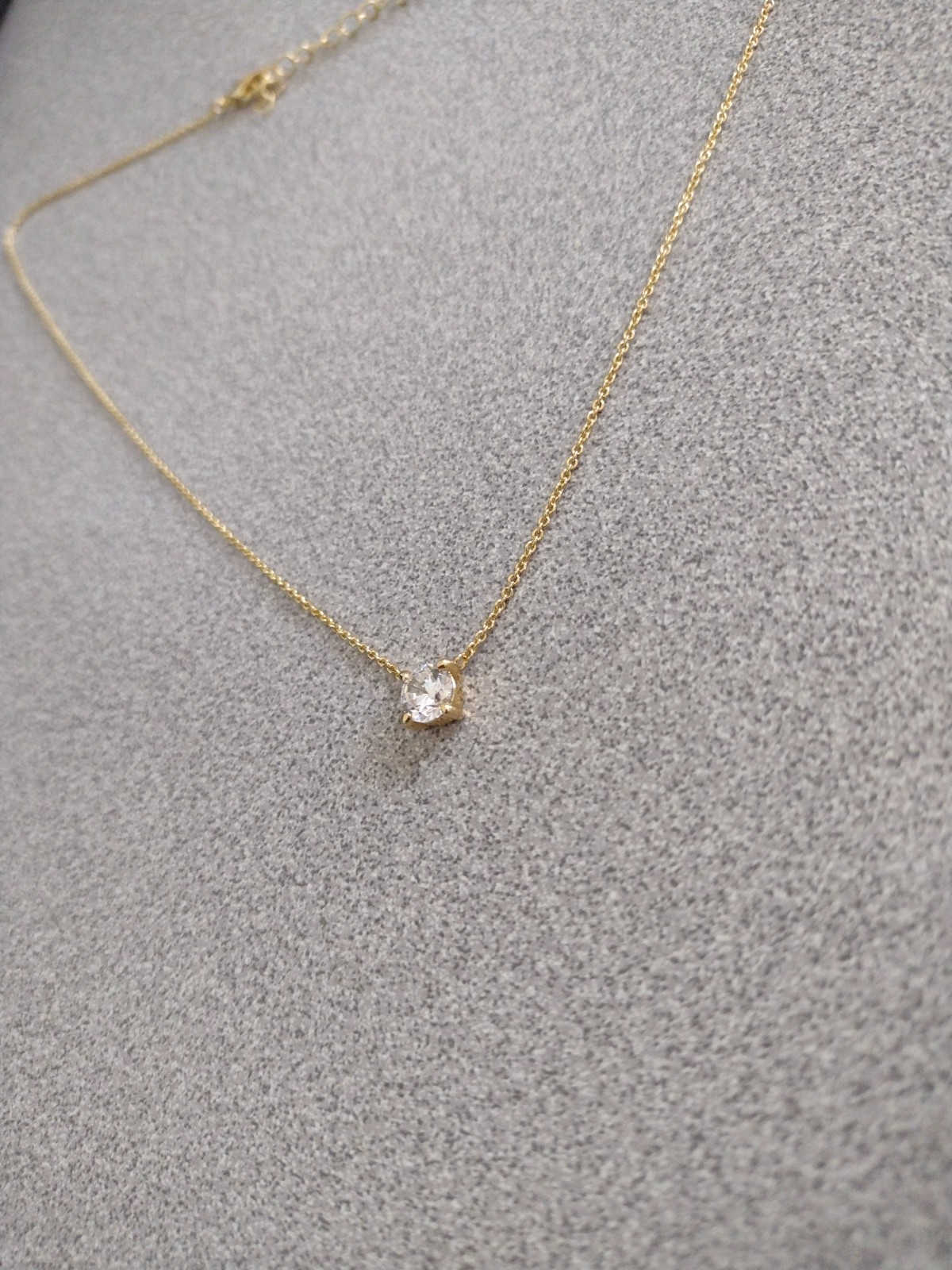 Electric Picks The One Necklace 14k Gold Plated 16″ with 6mm Crystal