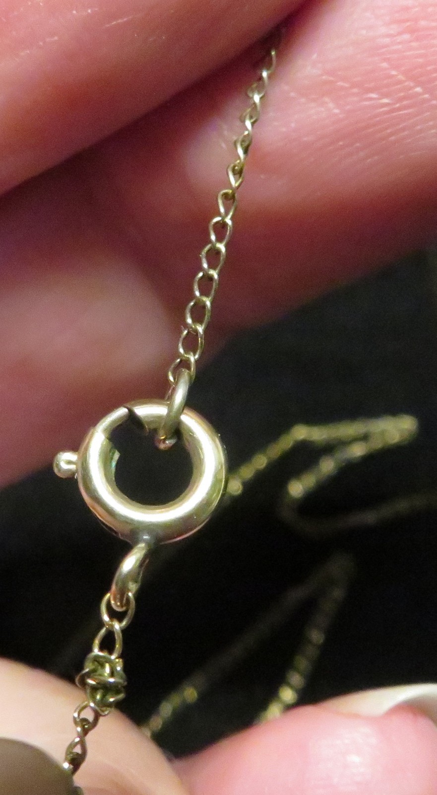 Gold Tone Star Pendant Necklace Minimalist Dainty Cable Chain 15in Knoted 12kGF